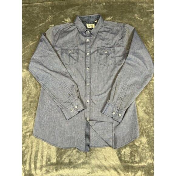 Better Unsaid Mens Shirt Blue Size X-Large Long Sleeves Roll-Tab - Picture 1 of 10